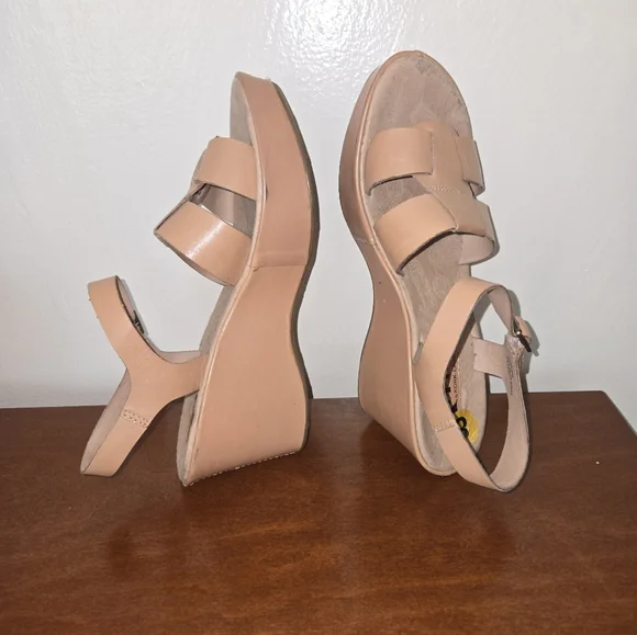 Women's Leather Wedge Heel Korks Sandals - Picture 2 of 10